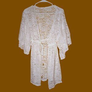 Lace coverup, beach cover up, vacation, swimming cover up.